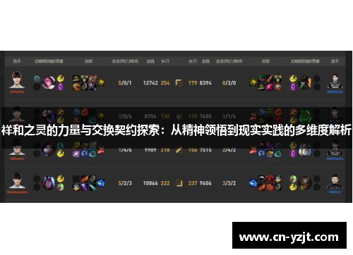 祥和之灵的力量与交换契约探索：从精神领悟到现实实践的多维度解析